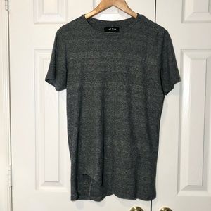 Medium Pacsun Gray Scallop Fit Short-sleeve Shirt